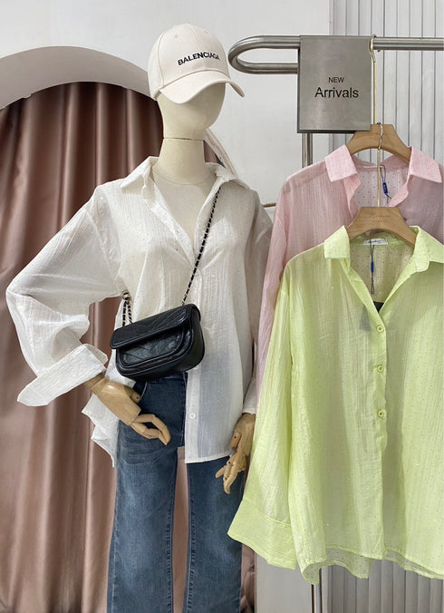 Casual Crystal Embedder Summer Comfy Shirts
